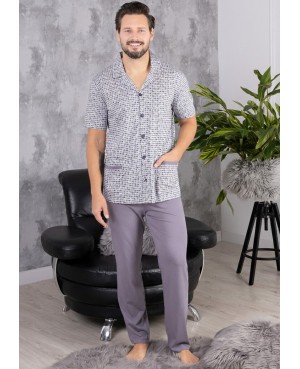 Piżama męska rozpinana Kacper 1747 bawełna 100%...