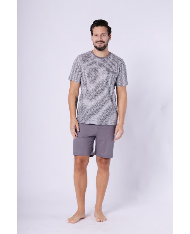 Piżama męska Karol 1751 bawełna 100% krótki rękaw spodenki