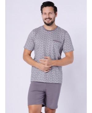 Piżama męska Karol 1751 bawełna 100% krótki rękaw spodenki