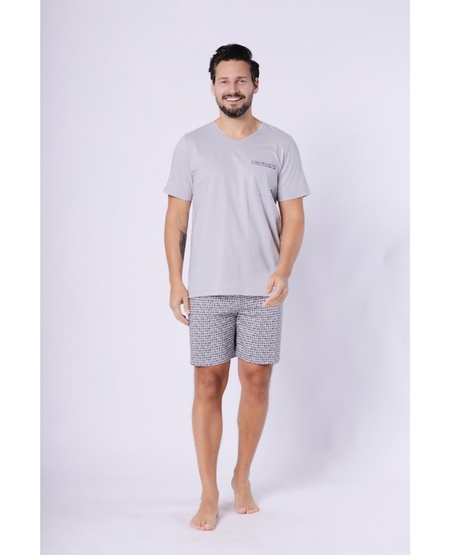 Piżama męska Kajetan 1749 bawełna 100% krótki rękaw spodenki
