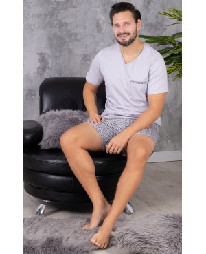 Piżama męska Kajetan 1749 bawełna 100% krótki rękaw spodenki