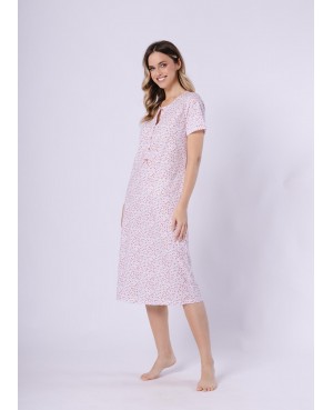 Koszula nocna damska Oriana 1723 bawełna 100% krótki rękaw