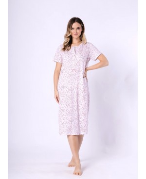 Koszula nocna damska Oriana 1723 bawełna 100% krótki rękaw