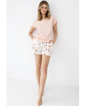 Piżama damska Sensis Arielle krótki rękaw szorty bambus bawełna kieszenie