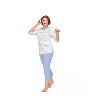 Damska piżama rozpinana Kasia 100% bawełna – idealna do szpitala i sanatorium – polski producent