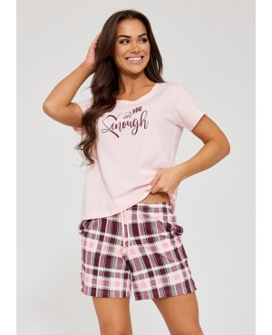 Piżama damska Cornette Enough 880/332 bawełna krótki rękaw spodenki