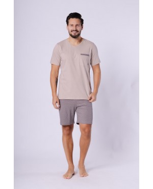 Piżama męska bawełniana Mikołaj 1757 krótki...