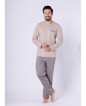 Piżama męska bawełniana Mikołaj 1752 długi...