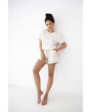 Piżama damska Sensis Jemma bawełniana krótki rękaw spodenki w paski