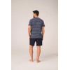 Piżama męska MNS 329 krótki rękaw paski bawełna 100% komfortowy krój