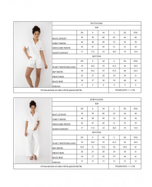 Piżama damska Sensis Sia bawełna modal prążek polo krótki rękaw