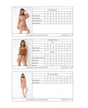 Piżama damska Sensis Velenisse satynowa koronka print ramiączka