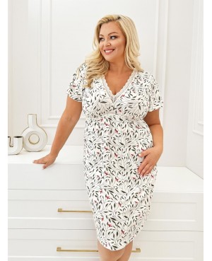 Koszula nocna damska Donna Melisa wiskoza kwiatowa V koronka