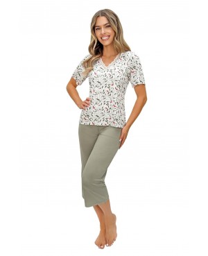 Piżama damska Donna Melisa 3/4 wiskoza kwiatowa...