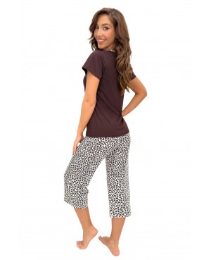 Piżama damska Donna Zoya 3/4 naturalne materiały krótki rękaw