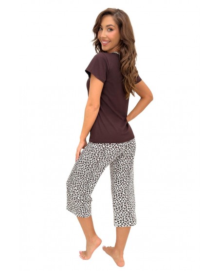 Piżama damska Donna Zoya 3/4 naturalne materiały krótki rękaw