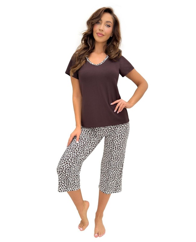 Piżama damska Donna Zoya 3/4 naturalne materiały krótki rękaw