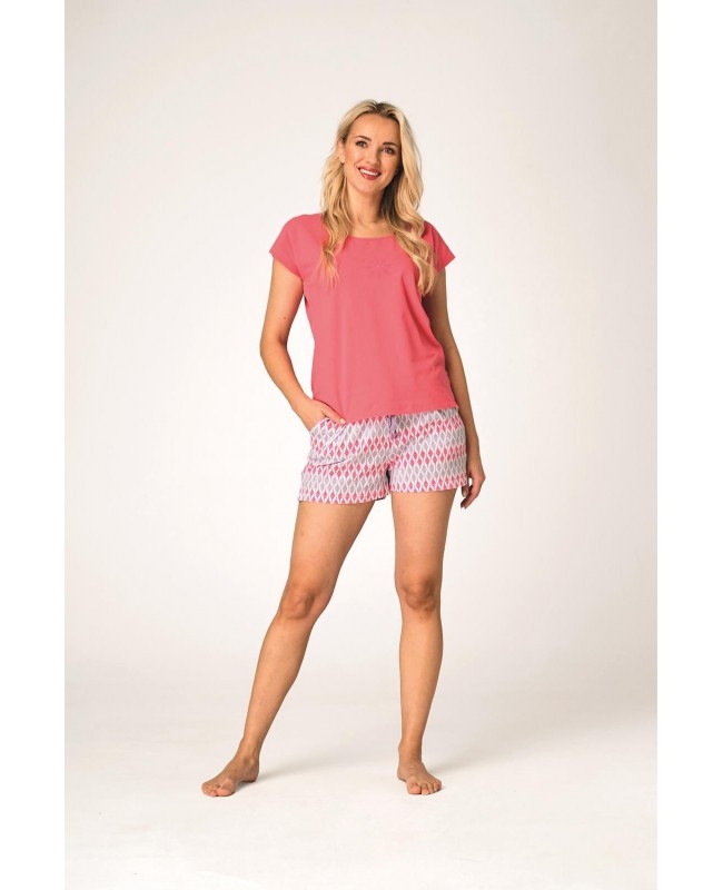 Letnia Piżama damska Key LNS 759 A26  bawełna krótki rękaw