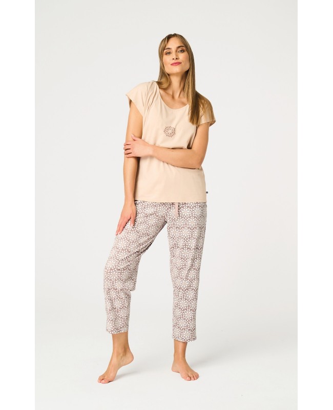 Piżama damska Key LNS 735 A26 krótki rękaw bawełna 7/8