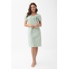 Koszula nocna damska bawełniana Luna 1002 kwiatowy wzór krótki rękaw