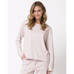 Piżama damska Homewear Leveza Yoko 1814 bawełniana długi rękaw