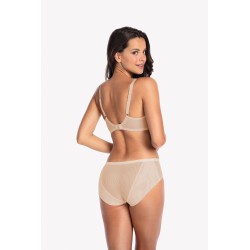 Biustonosz semi soft Gaia Sonia BS 1058 prążkowany półusztywniany z bawełną