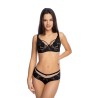 Biustonosz półusztywniany Gaia Keto BS 1134 czarny semi soft z fiszbinami