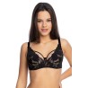 Biustonosz półusztywniany Gaia Keto BS 1134 czarny semi soft z fiszbinami