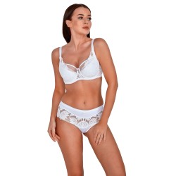 Biustonosz półusztywniany Gaia Keto BS 1134 biały semi soft z fiszbinami