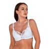 Biustonosz półusztywniany Gaia Keto BS 1134 biały semi soft z fiszbinami