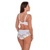Biustonosz półusztywniany Gaia Keto BS 1134 biały semi soft z fiszbinami