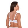 Biustonosz półusztywniany Gaia Keto BS 1134 biały semi soft z fiszbinami