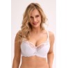 Biustonosz półusztywniany Gaia Isla BS 1228 biały koronkowy semi soft SS10