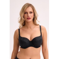 Biustonosz usztywniany full cup Gaia Micaela BS 0758 koronkowy z bawełną