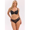 Biustonosz usztywniany Gaia Elodie 1359 czarny Full Cup z fiszbinami
