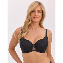Biustonosz usztywniany Gaia Elodie 1359 czarny Full Cup z fiszbinami