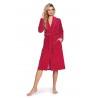 Szlafrok damski długi z kołnierzem De Lafense Welur Lydie 390 3XL-5XL