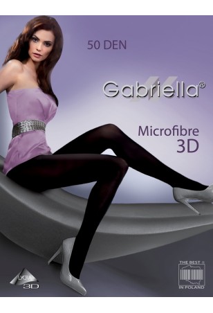Rajstopy damskie jedmabiste z mikrobibry Gabriella Microfibre 3D 120 50 den