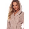 Szlafrok damski z kapturem L&L 2204 Brandi S-XL