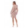 Szlafrok damski z kapturem L&L 2204 Brandi S-XL