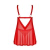 Czerwona koszulka babydoll Obsessive Elianes Babydoll XS-2XL
