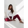Piżama damska Sensis Maribel – świąteczny motyw, interlock, flanelowe spodnie, S-XL