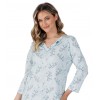 Koszula damska M-Max Leveza Zulen 1485 – bawełna, wzór w gałązki, rękaw 3/4, M-2XL
