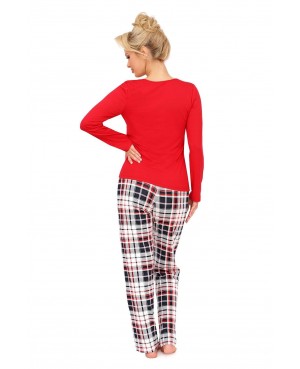 Damska piżama Donna Ho Ho Long – świąteczny motyw, długi rękaw