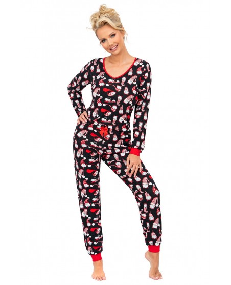 Piżama damska Donna Santi Long – świąteczny motyw, długi rękaw, S-2XL