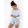 Piżama damska Sensis Angela – bawełna, 3/4, falbanka, S-XL