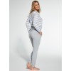 Piżama damska Cornette 634/30 Molly – długi rękaw, paski, S-2XL