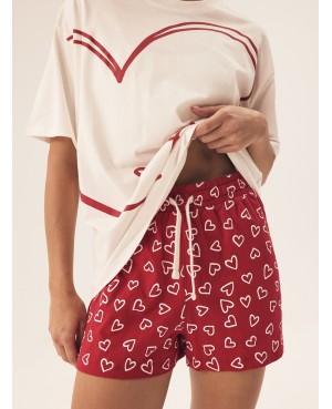 Piżama damska Henderson Ladies 42655 Necesito – bawełniana, krótki rękaw, krótkie spodenki