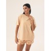 Piżama damska Henderson Ladies 42684 Naranja – bawełniana, krótki rękaw, owocowy print