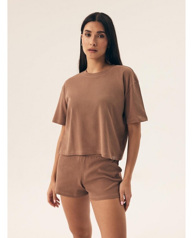 Piżama damska Henderson Ladies 42780 Nilsa kr/r – bawełna waflowa, krótkie spodenki, S–XL